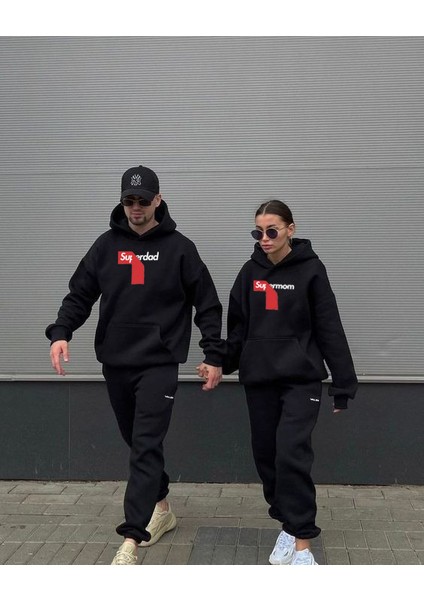 Süper Anne Süper Baba Baskılı 2 Adet Sweatshirt fiyatları