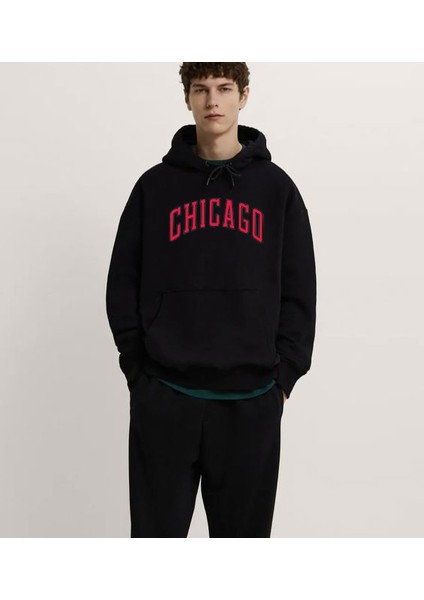 Unısex Chicago Sweatshirt Kalın Kumaş