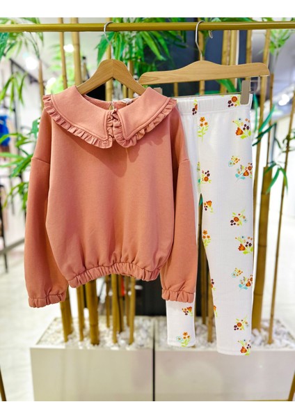 Pembe Yakalı Çiçekli Alt Üst Takım - Tarçın modelleri