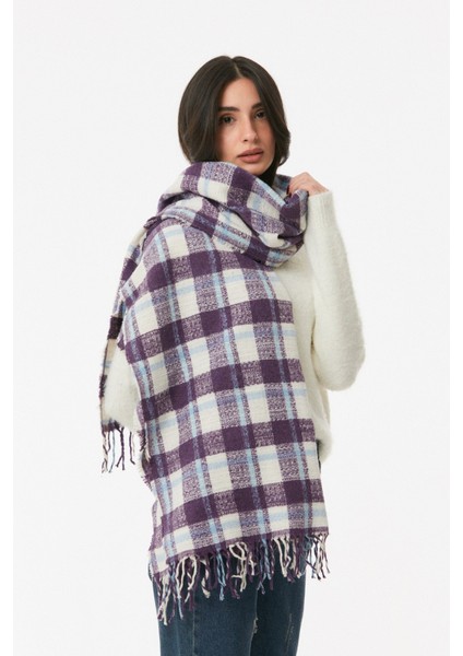 Ekose Desenli Yumuşak Dokulu Şal