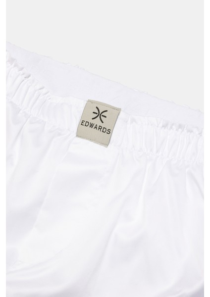 Erkek Beyaz Dokuma Boxer