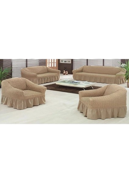 Bürümcük Lastikli Kanepe Örtüsü Likralı Koltuk Örtüsü Iki 3lü Iki Tekli Çekyat Örtüsü