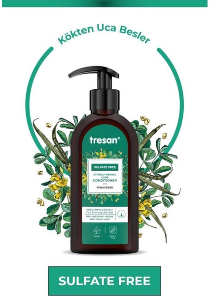 Çemen Otu Güçlendirici Sülfatsız Bakım Şampuanı 300 ml + Saç Kremi 300 ml modelleri