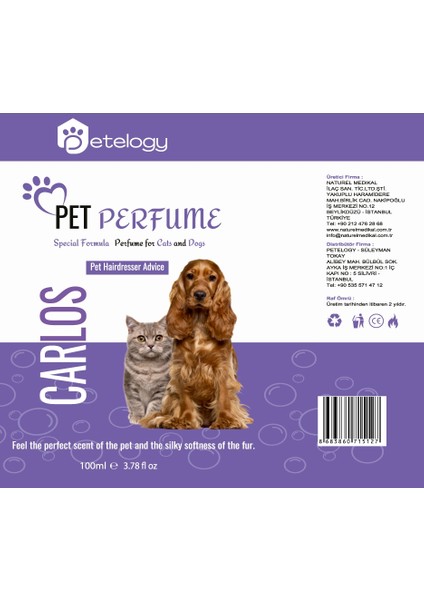 Carlos Pet Parfüm Mixed 100 ml