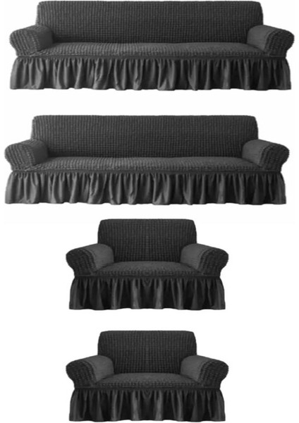 Bürümcük Lastikli Kanepe Örtüsü Likralı Koltuk Örtüsü Iki 3lü Iki Tekli Çekyat Örtüsü