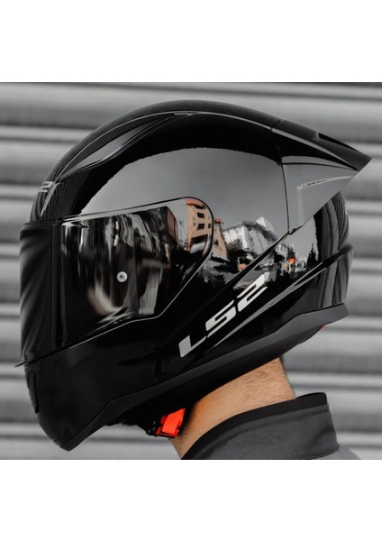 Rapıd 2 Race Parlak Siyah Full Face Motosiklet Kaskı Siyah Camlı fırsatları