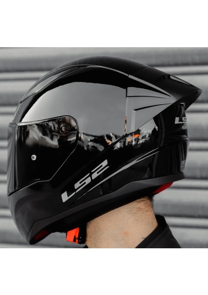 Rapıd 2 Race Parlak Siyah Full Face Motosiklet Kaskı Siyah Camlı modelleri