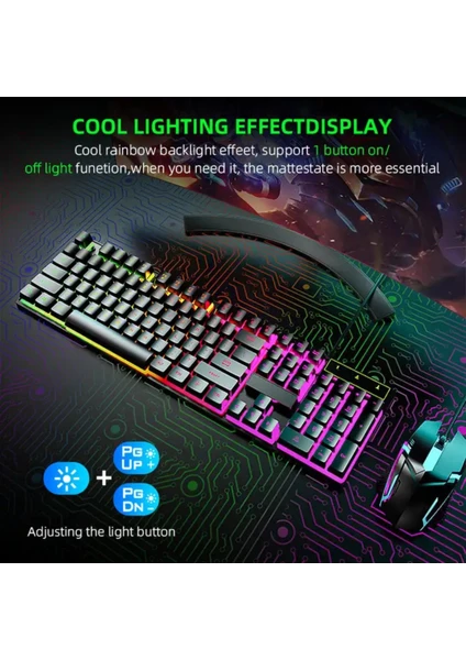 Tmk-03 Gaming Rgb Işıklı Kablolu Q Klavye ve Mause Seti