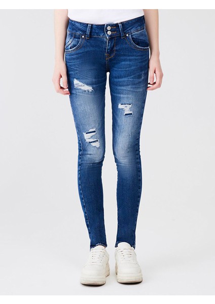 Kadın Molly M Dar Paça Orta Bel Jean Pantolon fiyatları