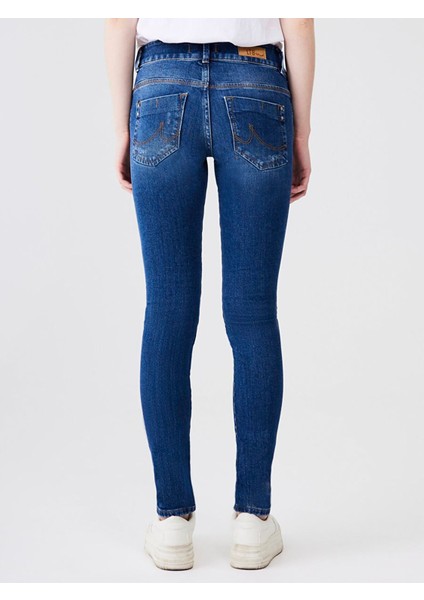 Kadın Molly M Dar Paça Orta Bel Jean Pantolon modelleri