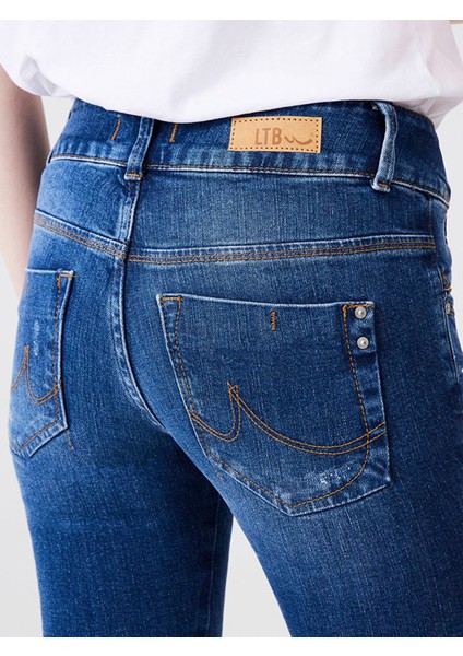 Kadın Molly M Dar Paça Orta Bel Jean Pantolon indirimleri