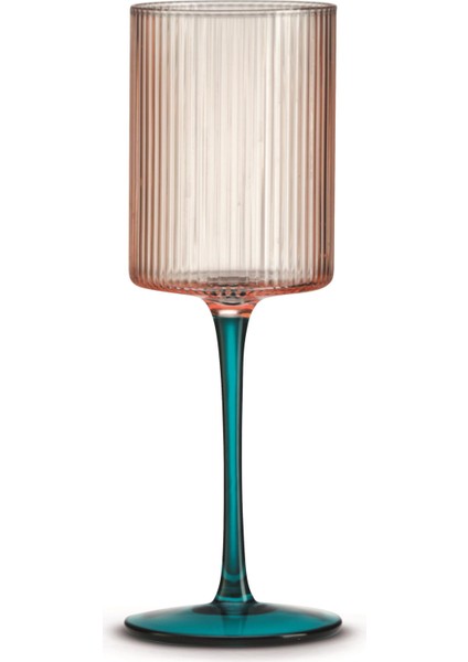 Modern Classic 2'li Şarap Kadehi Seti 310ML Pembe/yeşil