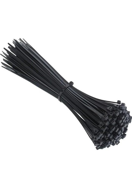 Siyah Kablo Bağı Plastik Cırt Kelepçe 3.6X150 mm 15 cm (100 Adet)