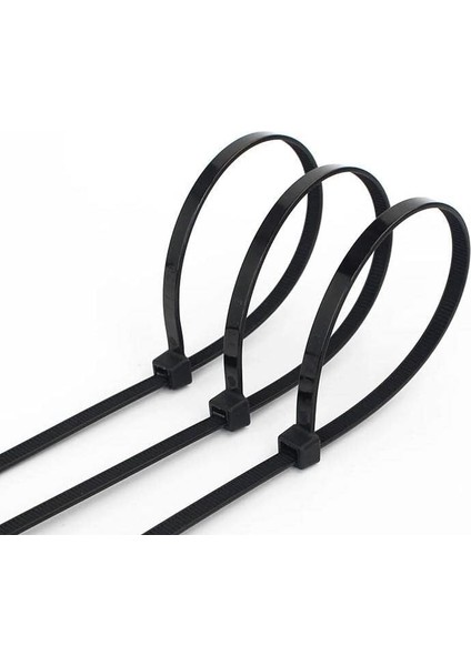 Siyah Kablo Bağı Plastik Cırt Kelepçe 3.6X150 mm 15 cm (100 Adet)