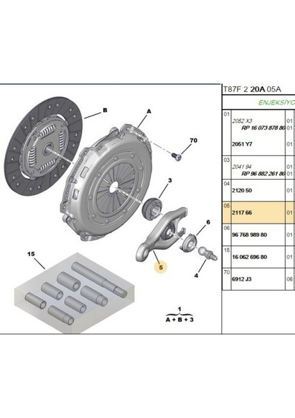 Debriyaj Çatalı Partner 207 307 Dv4-Dv6 (BRS211766-211766-BPE435001)