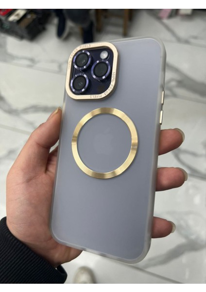 Apple Iphone 14 Pro Mat Magsafe Kılıf Beyaz