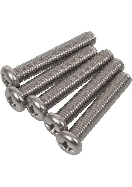 M8 x 45MM 304 Paslanmaz Çelik Phillips Makine Vidası Cıvata 5 Adet (Yurt Dışından)