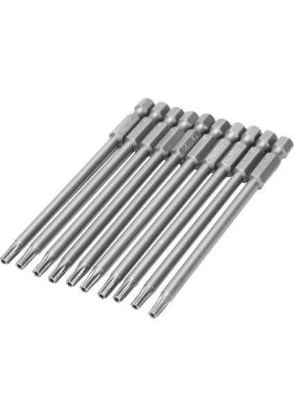 10 Adet 100MM Uzunluk 1/4 Inç Hex Shank T20 Torx Güvenlik Tornavida Uçları, Galaktik Gri (Yurt Dışından) modelleri