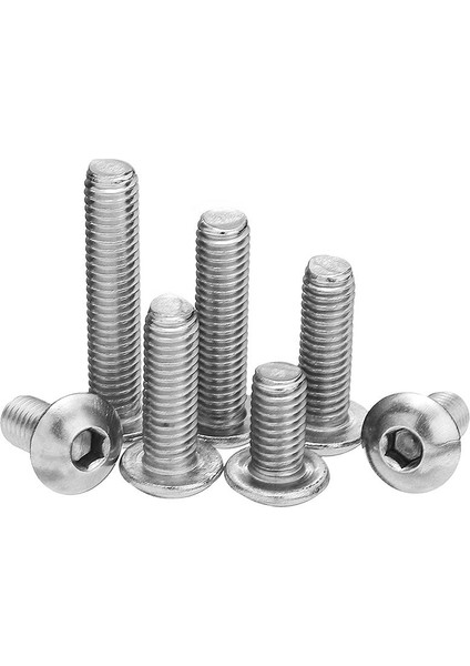 Suleve M5SH6 50 Adet M5 Paslanmaz Çelik Altıgen Soket Düğme Başlı Vida Cıvata 12MM Isteğe Bağlı Uzunluk (Yurt Dışından) modelleri