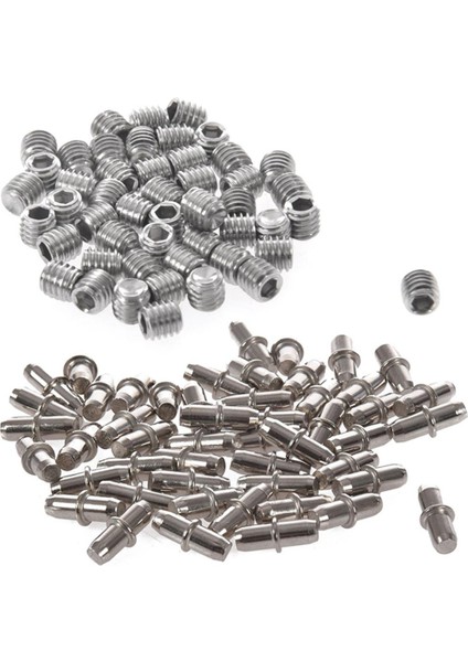 50 Adet M3X3MM Paslanmaz Çelik Altıgen Soket Seti Kapak Noktası Grub Vidalar Gümüş ve 50 Adet Dolap Dolap Ahşap Doğrama Rafı (Yurt Dışından)