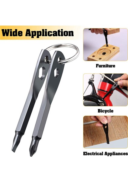 I Tornavida Aracı-8 x Anahtarlık Tornavida-Siyah ve Gümüş (Yurt Dışından) modelleri