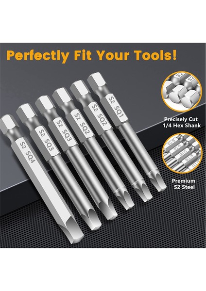 18PC Kare Altıgen Anahtar Matkap Uçları Seti Tornavida Ucu Seti, 1,97 Inç (Yurt Dışından) modelleri