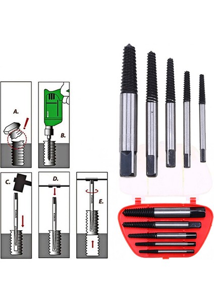 5 Adet/takım Hasarlı Vida Çıkarıcı Kolay Çıkış Seti Cıvata Saplama Sökücü Alet Takımı Sevıch (Yurt Dışından) fiyatları
