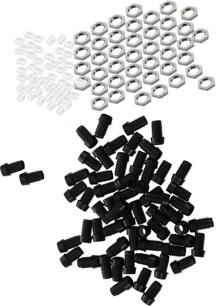 Metal Somun LED Montaj Tutucu Panel 3mm 50 Adet Siyah (Yurt Dışından)