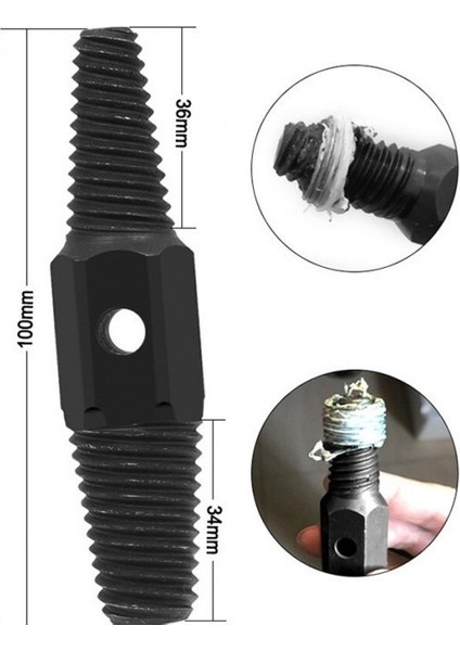 【ayak Izi】 Tam Set Çift Kafa Boru Musluk Çelik Kırık Vida Cıvata Çıkarıcı 1/2 '' 3/4'' Hasarlı Vida Sökücü (Yurt Dışından) fırsatları