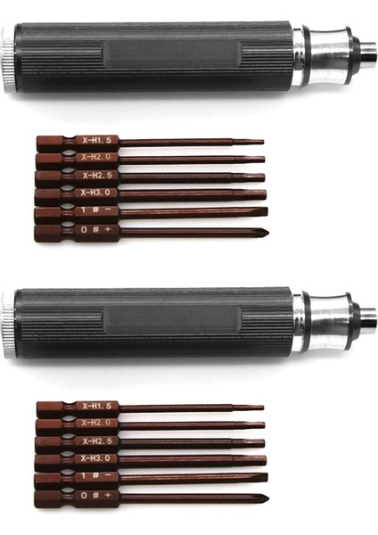 2x 6 In 1 Altıgen Tornavida H1.5 2.0 2.5 3.0mm Hex Oluklu Phillips Tornavida Aracı Kiti Rc Model Araba Için, 1 (Yurt Dışından)