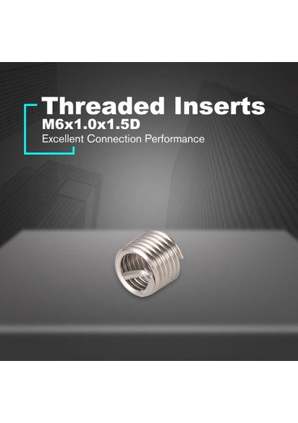 50PCS Dişli Ekler M6 1.0 1.5d Paslanmaz Çelik Helicoil Aletler Vida Kolu - Gümüş (Yurt Dışından) fırsatları