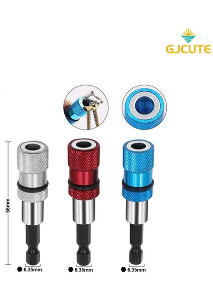Gjcute 1 Adet Ayarlanabilir Vida Derinliği Manyetik Tornavida Bit Tutucu 1/4 Inç Altıgen Sürücü (Yurt Dışından)