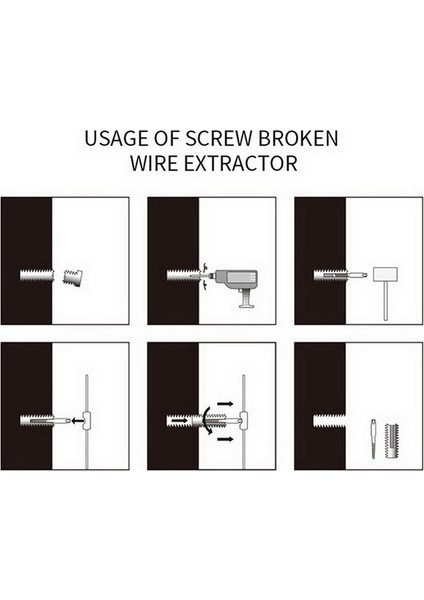 5 Parça Kırık Vida Çıkarıcı Bit Seti Karbon Çelik Çift Taraflı Vida Çekme Merkezi Bit Donanım Araçları Kullanımı Kolay Siyah (Yurt Dışından) fiyatları
