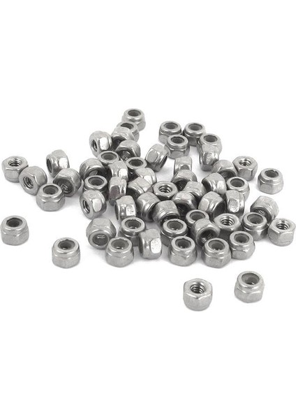 50 Adet M2 Çinko Kaplama Kendinden Kilitli Naylon Ekleme Altıgen Kilit Somunları (Yurt Dışından) fiyatları