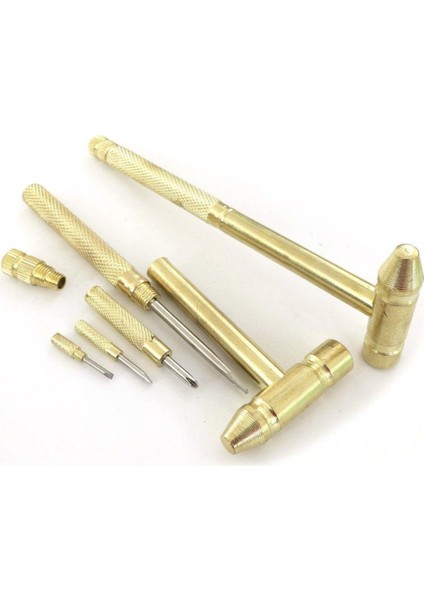 【sıcak】 Yeni 6 In 1 Mikro Mini Çok Fonksiyonlu Çok Pirinç Çekiç 3 Çeşit Tornavida Uçları Cep Dıy Araçları (Yurt Dışından)