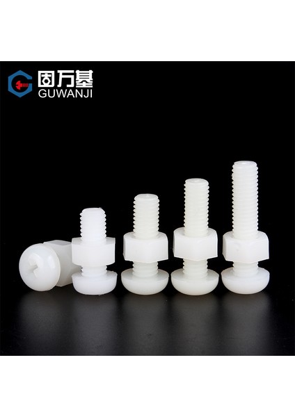 Naylon Vida Somunu Seti Daquan Yuvarlak Başlı Çapraz Cıvata Plastik Kombinasyon Yalıtım Vidası M2M3M4M5M6M8 (Yurt Dışından) fiyatları