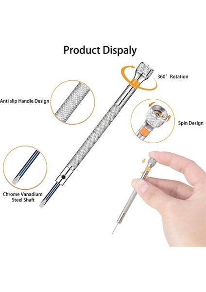 13 Pcs Tornavida Seti Mikro Hassas Tornavida Seti 0.6-2.0mm 13 Ekstra Saat Onarımı Için Bıçakları Değiştirin (Yurt Dışından)