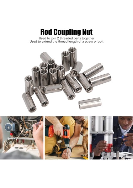 20 Adet Kaplin Somunu Paslanmaz Çelik M5 Yuvarlak Çubuk Konnektör Somunu Dişi Konu (Yurt Dışından) modelleri