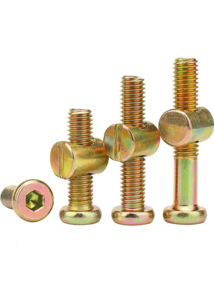 M6M8 Mobilya Vidası Somunu Aksesuarları Çocuk Beşik Vida Kitaplık Dolabı Altıgen Çekiç Somun Seti (Yurt Dışından)