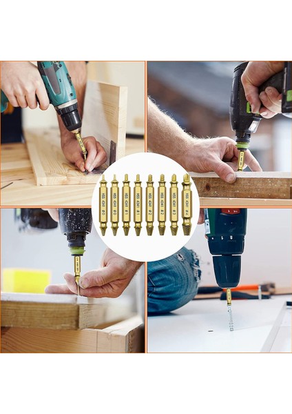 Kolayca Sökmek Için 8 Adet Hasarlı Vida Çıkarıcı Kiti Ortak Boyut (Yurt Dışından) indirimleri