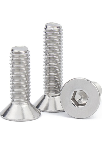 316 Paslanmaz Çelik Havşa Başlı Iç Altıgen Vida Düz Başlı Vida Somunu Aksesuarları Daquan Cıvata M3M4M5M6M8M10 (Yurt Dışından)