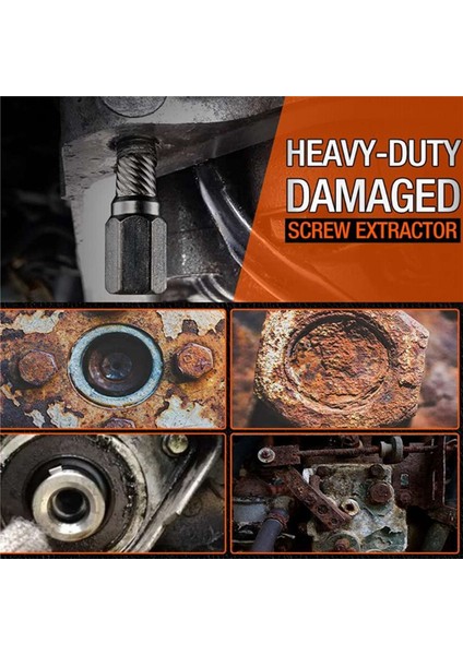 Vida Çıkarıcı Seti Vidalar Cıvata Saplama Dişleri Soyulmuş Kırık Sökücü Aletler 7/16 Inç-9/16 Inç (Yurt Dışından) fırsatları