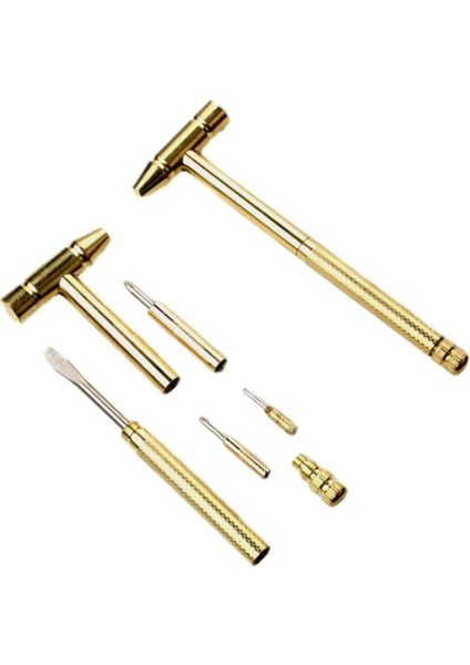 Yeni 6 In 1 Mikro Mini Çok Fonksiyonlu Çoklu Pirinç Çekiç 3 Çeşit Tornavida Uçları Güneş Işığı Süper Mağaza (Yurt Dışından)