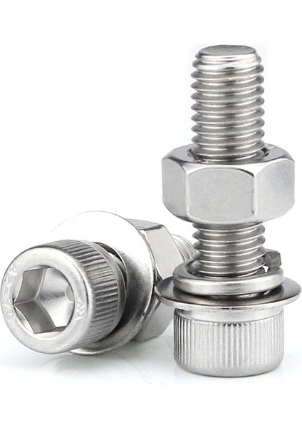 Iç Altıgen Vida 304 Paslanmaz Çelik Silindir Kapağı Cıvata Somunu Seti Daquan Uzatılmış Vida M4M5M6M8M10 (Yurt Dışından) fiyatları