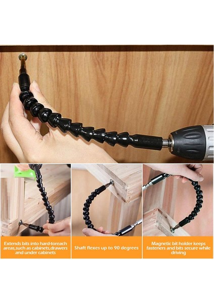Altıgen Şaftlı Matkap Somun Sürücü Ucu Seti-3 * Manşon Çubuğu (1/4 Inç, 3/8 Inç, 1/2 Inç) 3 * Uzatma Çubuğu (60MM, 100MM, 150MM) 2 * Esnek Mil 1 * Köşe-Siyah (Yurt Dışından)