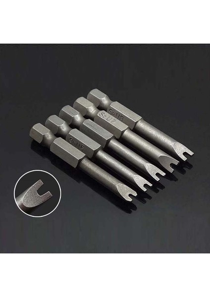 5 Adet Set Güvenlik Bit Seti Kurcalamaya Dayanıklı Tornavida Matkap Ucu Tornavida Uçları Hex Shank Manyetik U Şekilli 1/4 Inç Sürücü Uçları El (Yurt Dışından) modelleri