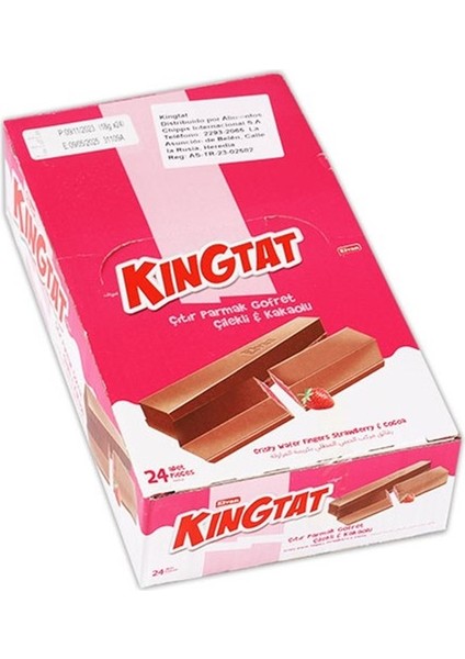 King Tat Çilekli 18 gr x 24 Adet (1 Kutu)