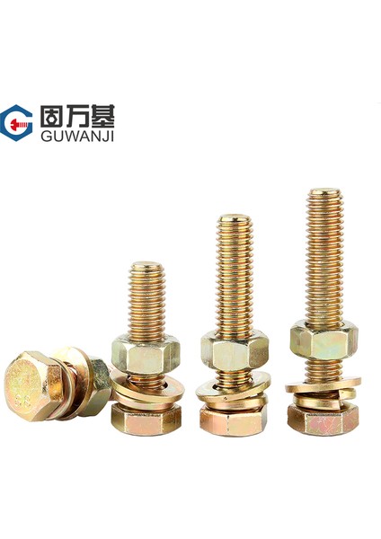Renkli Galvanizli 8.8 Sınıf Dış Altıgen Vida Seti Daquan Vida Somunu Cıvata Kombinasyonu Daquan M6M8M10M12 (Yurt Dışından) indirimleri