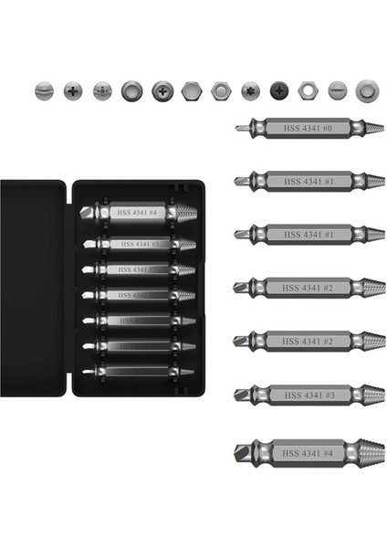 Hasarlı Vida Çıkarıcı Kiti Soyulmuş Vida Çıkarıcı Kiti Soyulmuş Dıy El Aletleri Alet Koca Için Hediyeler Kırık Cıvata Çıkarıcı (Yurt Dışından)