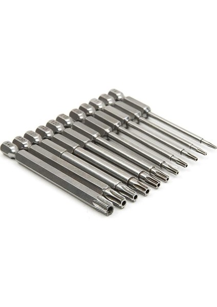 11 Adet Manyetik T6-T40 Torx Kafa Tornavida Ucu Seti Yıldız 6 Nokta Tornavida Matkap Uçları Araçları 3 Inç Uzunluk (Yurt Dışından)